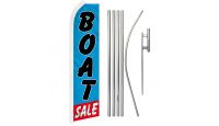 Boat Sale Superknit Polyester Swooper Flag Size 11.5ft by 2.5ft & 6 Piece Pole & Ground Spike Kit