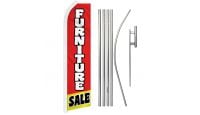 Furniture Sale Superknit Polyester Swooper Flag Size 11.5ft by 2.5ft & 6 Piece Pole & Ground Spike Kit