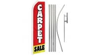 Carpet Sale Superknit Polyester Swooper Flag Size 11.5ft by 2.5ft & 6 Piece Pole & Ground Spike Kit