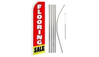 Flooring Sale Superknit Polyester Swooper Flag Size 11.5ft by 2.5ft & 6 Piece Pole & Ground Spike Kit
