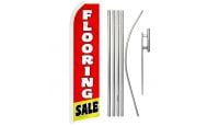 Flooring Sale Superknit Polyester Swooper Flag Size 11.5ft by 2.5ft & 6 Piece Pole & Ground Spike Kit