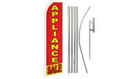 Appliance Sale Superknit Polyester Swooper Flag Size 11.5ft by 2.5ft & 6 Piece Pole & Ground Spike Kit