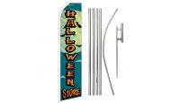 Halloween Store  Superknit Polyester Swooper Flag Size 11.5ft by 2.5ft & 6 Piece Pole & Ground Spike Kit