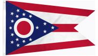 Ohio Printed Polyester Flag 2ft by 3ft