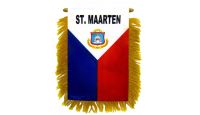 St. Maarten Rearview Mirror Mini Banner 4in by 6in