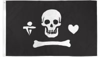Stede Bonnett Pirate Printed Polyester Flag 3ft by 5ft