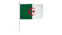Algeria Stick Flag 12in by 18in on 24in Wooden Dowel