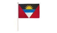 Antigua & Barbuda Stick Flag 12in by 18in on 24in Wooden Dowel