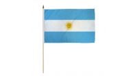 Argentina Stick Flag 12in by 18in on 24in Wooden Dowel