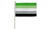 Aromantic Stick Flag 12in by 18in on 24in Wooden Dowel