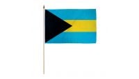 Bahamas Stick Flag 12in by 18in on 24in Wooden Dowel