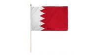 Bahrain Stick Flag 12in by 18in on 24in Wooden Dowel