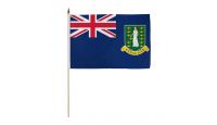 British Virgin Islands Stick Flag 12in by 18in on 24in Wooden Dowel