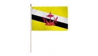 Brunei 12x18in Stick Flag