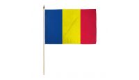 Chad Stick Flag 12in by 18in on 24in Wooden Dowel