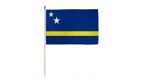 Curacao Stick Flag 12in by 18in on 24in Wooden Dowel