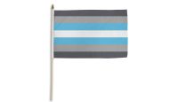 Demiboy Stick Flag 12in by 18in on 24in Wooden Dowel