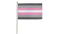 Demigirl Stick Flag 12in by 18in on 24in Wooden Dowel