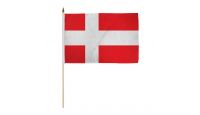 Denmark 12x18in Stick Flag