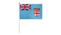 Fiji Stick Flag 12in by 18in on 24in Wooden Dowel