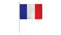 France 12x18in Stick Flag