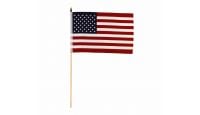 USA 12x18in Grave Marker Stick FlagStick Flag 12in by 18in on 24in Wooden Dowel