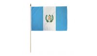 Guatemala Stick Flag 12in by 18in on 24in Wooden Dowel
