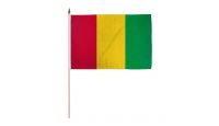 Guinea Stick Flag 12in by 18in on 24in Wooden Dowel