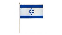 Israel Stick Flag 12in by 18in on 24in Wooden Dowel