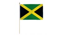 Jamaica Stick Flag 12in by 18in on 24in Wooden Dowel