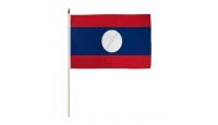 Laos 12x18in Stick Flag