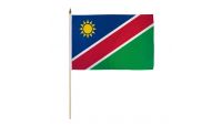 Namibia Stick Flag 12in by 18in on 24in Wooden Dowel