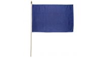 Navy Blue Solid Color 12x18in Stick Flag