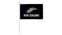 New Zealand (Silver Fern) 12x18in Stick Flag