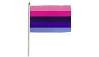 Omnisexual Stick Flag 12in by 18in on 24in Wooden Dowel