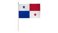 Panama Stick Flag 12in by 18in on 24in Wooden Dowel