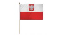 Poland (Eagle) 12x18in Stick Flag