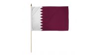 Qatar 12x18in Stick Flag