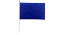 Royal Blue Solid Color Stick Flag 12in by 18in on 24in Wooden Dowel