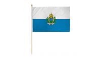 San Marino 12x18in Stick Flag