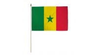 Senegal Stick Flag 12in by 18in on 24in Wooden Dowel