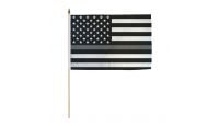 Thin Gray Line USA 12x18in Stick Flag