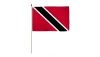 Trinidad & Tobago Stick Flag 12in by 18in on 24in Wooden Dowel