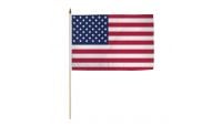 USA Stick Flag 12in by 18in on 24in Wooden Dowel