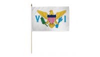 US Virgin Islands Stick Flag 12in by 18in on 24in Wooden Dowel