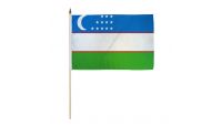 Uzbekistan 12x18in Stick Flag