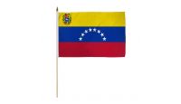Venezuela Stick Flag 12in by 18in on 24in Wooden Dowel