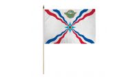 Assyrian Stick Flag 12in by 18in on 24in Wooden Dowel