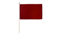 Burgundy Solid Color 12x18in Stick Flag