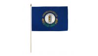 Kentucky Stick Flag 12in by 18in on 24in Wooden Dowel